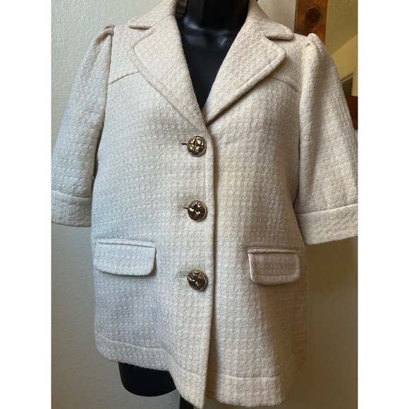 Vintage Cream Wool Blazer - Picture 1 of 8